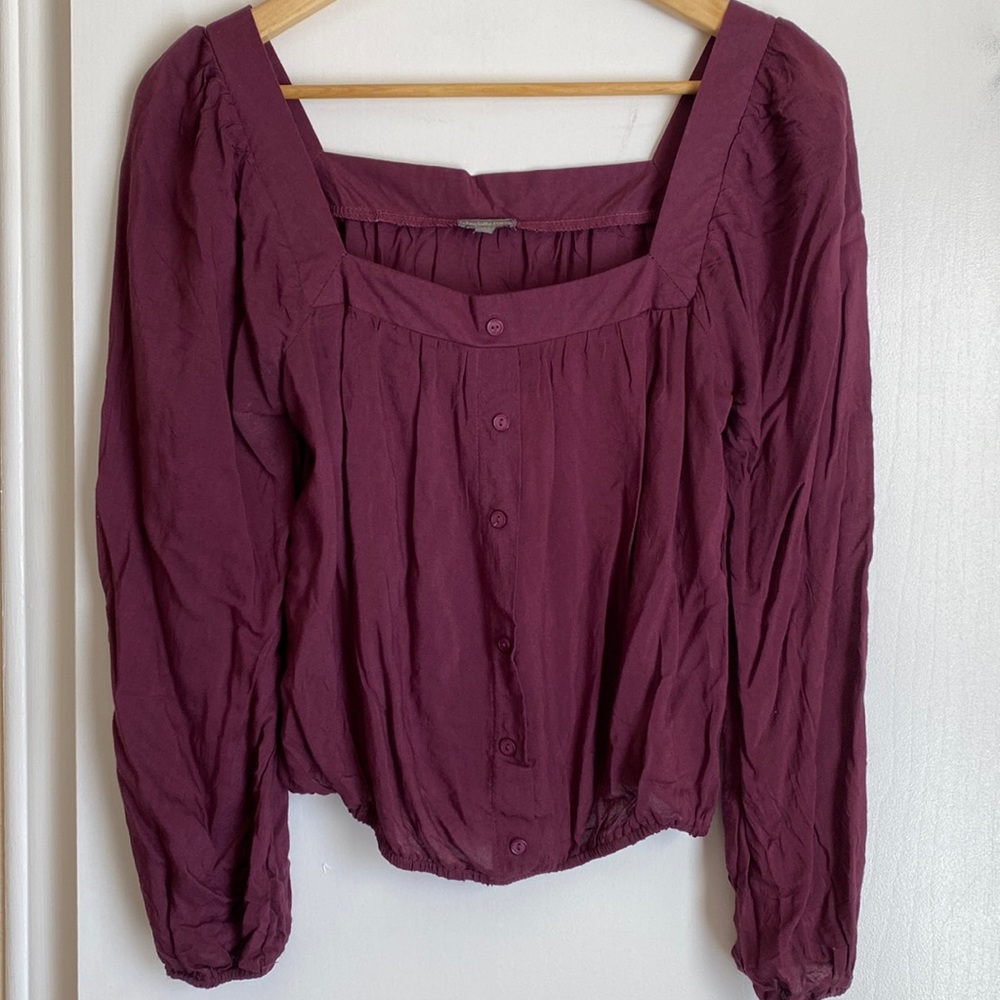 Burgundy blouse